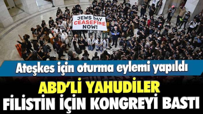 ABD'li Yahudiler'den kongreye baskın: Filistin için oturma eylemi yapıldı