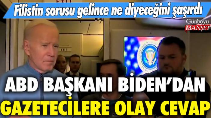 ABD Başkanı Biden'dan gazetecilere olay cevap: Filistin sorusu gelince ne diyeceğini şaşırdı