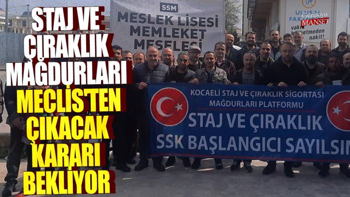 Staj ve çıraklık mağdurları Meclis'ten çıkacak kararı bekliyor