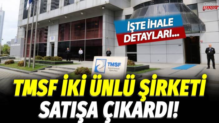 TMSF 1,8 milyar lira bedelle iki ünlü şirketi satışa çıkardı