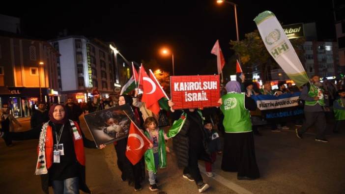 Kastamonu'da Filistin'e destek yürüyüşü