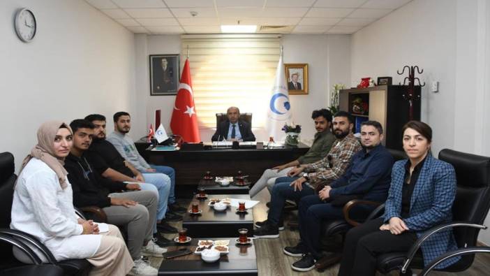 Rektör Kelleş, Filistinli öğrenciler ile bir araya geldi