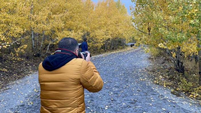 Nemrut'ta çekim yapan gelin ve damadın korku dolu anları