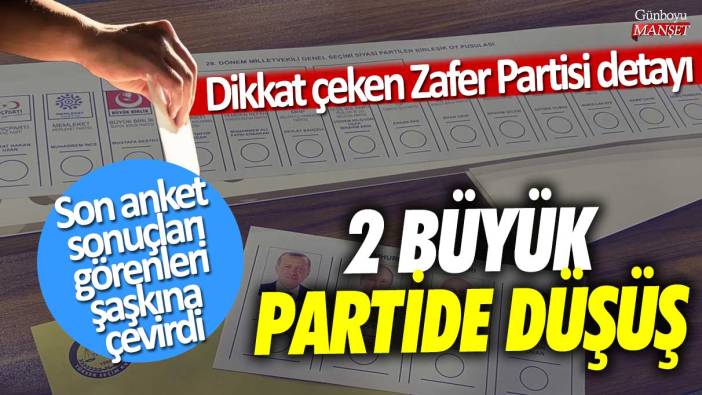 Son anket sonuçları görenleri şaşkına çevirdi: Dikkat çeken Zafer Partisi detayı! 2 büyük partide düşüş
