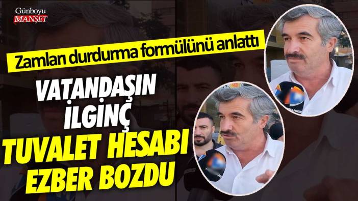 Vatandaşın tuvalet hesabı ezber bozdu! Zamları durdurma formülünü anlattı