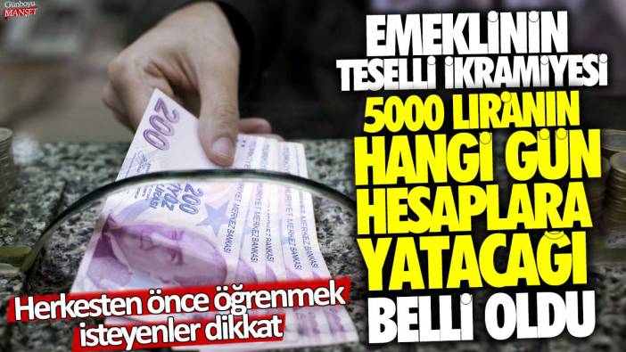 Emeklinin teselli ikramiyesi 5000 liranın hangi gün hesaplara yatacağı belli oldu! Herkesten önce öğrenmek isteyenler dikkat
