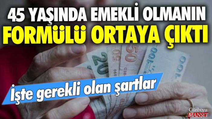 45 yaşında emekli olmanın formülü ortaya çıktı: İşte gerekli olan şartlar