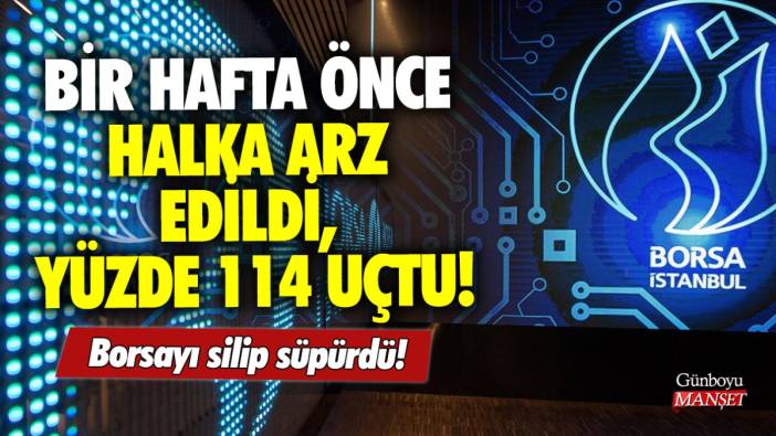 Borsayı silip süpürdü! 1 hafta önce halka arz edildi, yüzde 114 uçtu