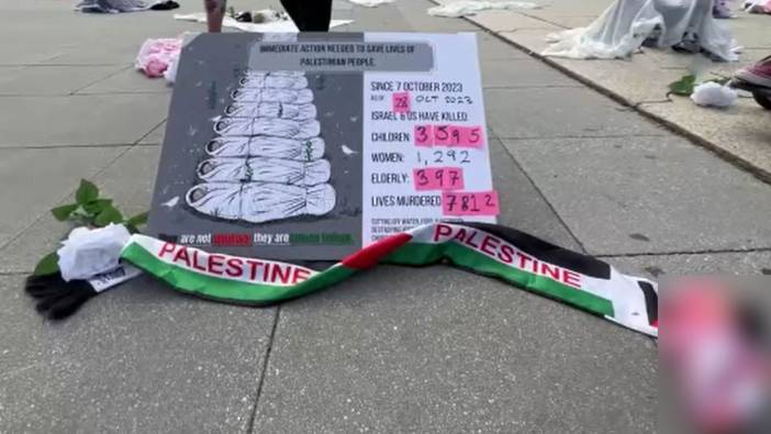 ABD’de Filistin'e destek eylemi