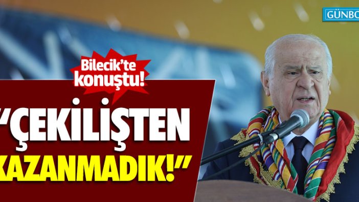 Devlet Bahçeli: "Çekilişten kazanmadık"