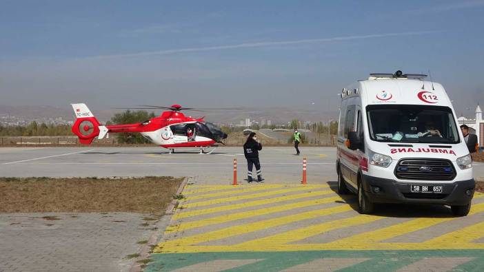 Ambulans helikopter bebek için havalandı