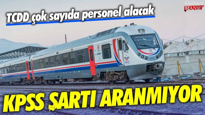 KPSS şartı aranmıyor! TCDD çok sayıda personel alacak