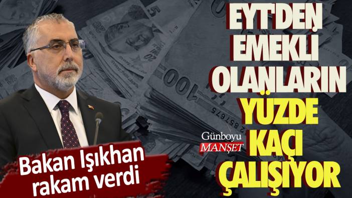 EYT'den emekli olanların yüzde kaçı çalışıyor! Bakan Işıkhan rakam verdi