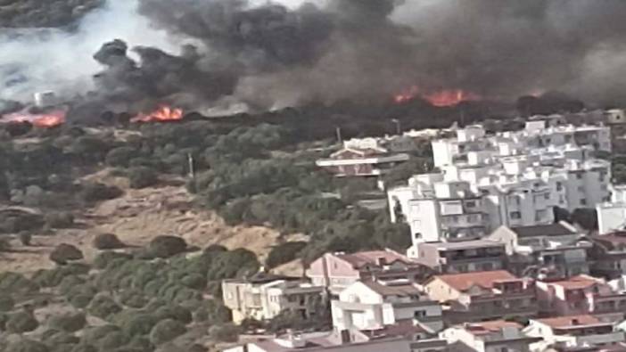 İzmir’de yerleşim yerlerine yakın alanda orman yangını!