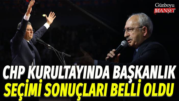 CHP kurultayında başkanlık seçimi sonuçları belli oldu