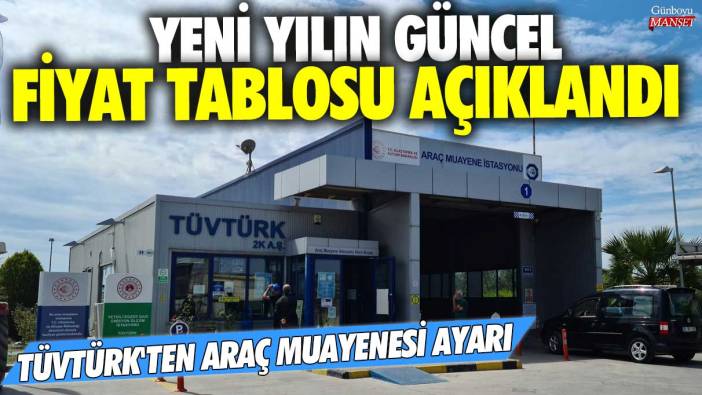 TÜVTÜRK'ten araç muayenesi ayarı! Yeni yılın güncel fiyat tablosu açıklandı! Milyonlarca araç sahibini ilgilendiriyor