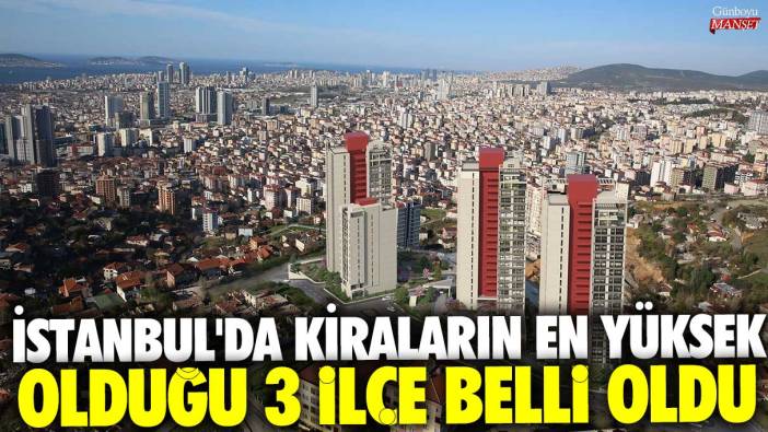 İstanbul'da kiraların en yüksek olduğu 3 ilçe belli oldu