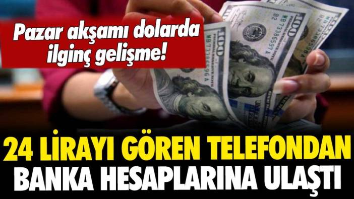 Pazar akşamı dolarda ilginç gelişme! 24 lirayı gören telefondan banka hesaplarına ulaştı