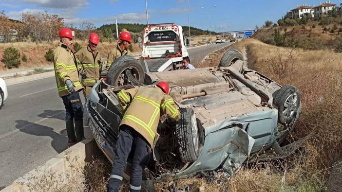 Kırıkkale'de otomobil takla attı: 1 yaralı