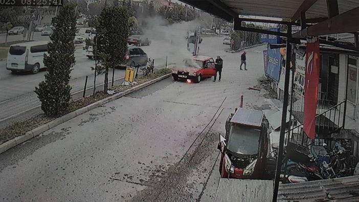 Karabük'te seyir halindeki otomobil alev aldı