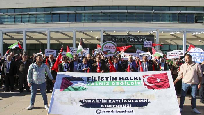 Uşak Üniversitesi'nde İsrail protestosu