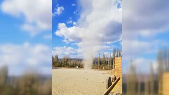 Amasya'da oluşan hortum kameraya yansıdı