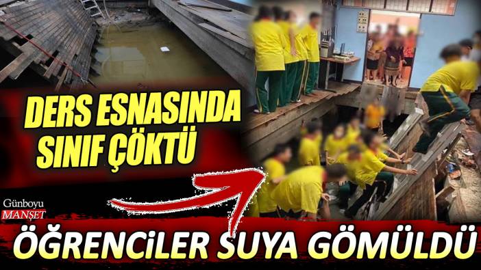 Tayland'da ders esnasında sınıf çöktü: Öğrenciler suya gömüldü! Yaralılar var