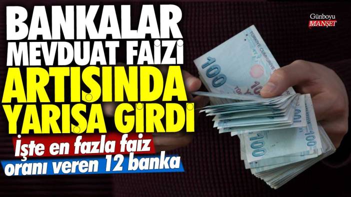 Hangi banka ne kadar mevduat faizi veriyor? Bankaların mevduat faizi oranlarında büyük artış! İşte en fazla faiz oranı veren 12 banka