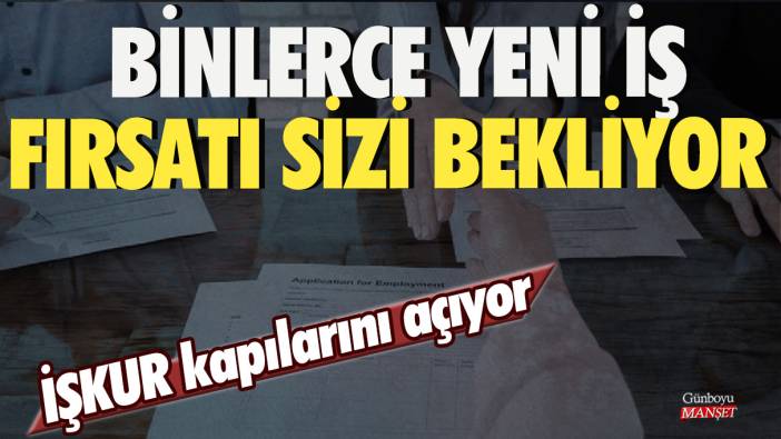 İŞKUR kapılarını açıyor: Binlerce yeni iş fırsatı sizi bekliyor