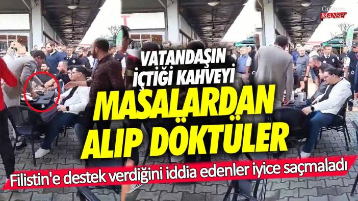 Kocaeli’de Starbucks’ta vatandaşın içtiği kahveyi masalardan alıp döktüler! Filistin'e destek verdiğini iddia edenler iyice saçmaladı