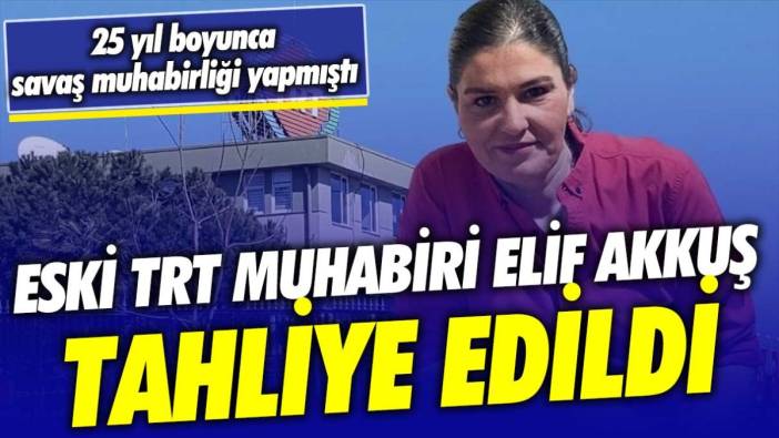 TRT'de 25 yıl boyunca savaş muhabirliği yapmıştı: Elif Akkuş tahliye edildi