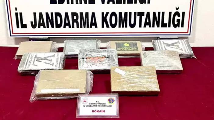 Edirne'de TIR durduruldu, 10 kilo kokain ele geçirildi! 2 şüpheli tutuklandı