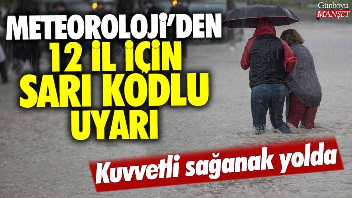 Meteoroloji'den 12 il için sarı kodlu uyarı: Kuvvetli sağanak yolda!