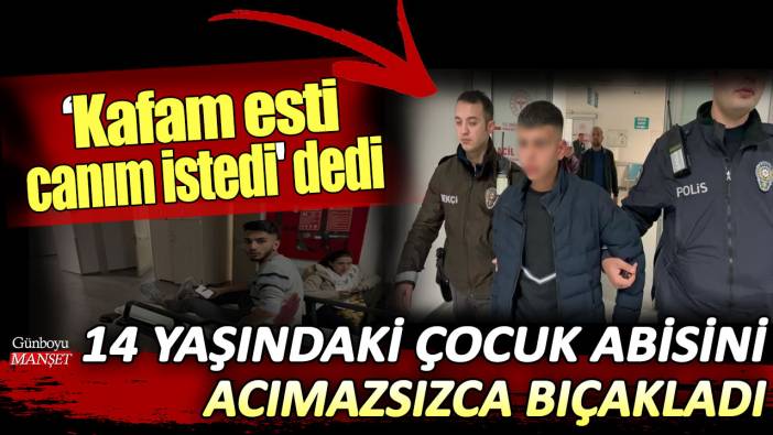 14 yaşındaki çocuk abisini acımazsızca bıçakladı: 'Kafam esti, canım istedi' dedi