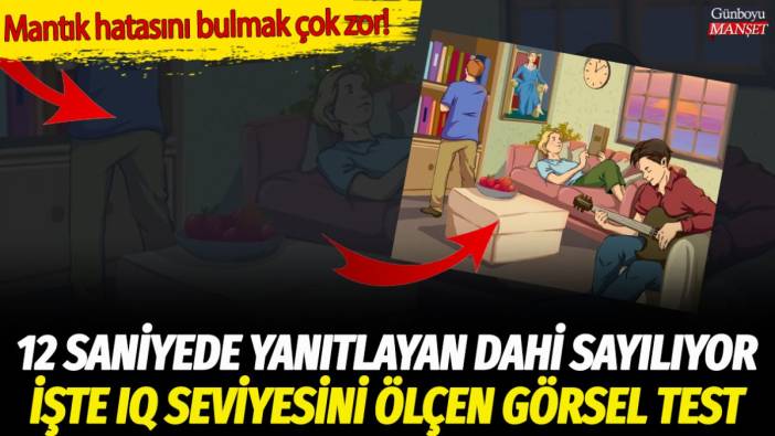 Bu zeka bulmacasını 15 saniyede yanıtlayan dahi sayılıyor! Gençlerin oturduğu odadaki 3 mantık hatasını bulmak çok zor