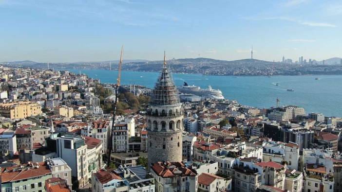 Galata Kulesi'nde restorasyon devam ediyor