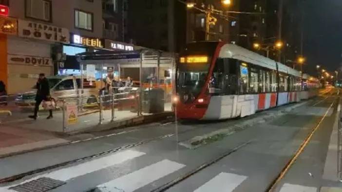 Tramvay seferleri yol çalışması nedeniyle durduruldu