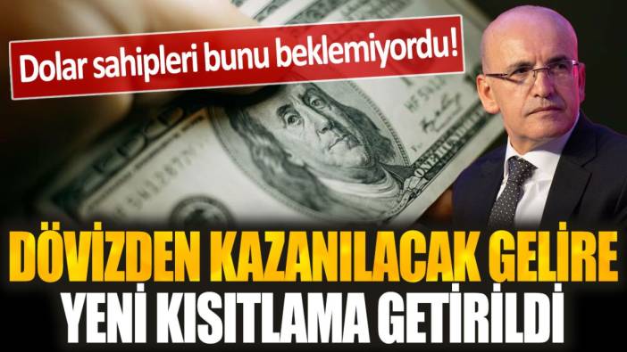 Dolar sahipleri bunu beklemiyordu: Dövizden kazanılacak gelire yeni kısıtlama getirildi