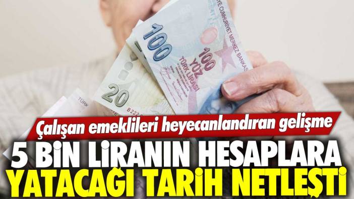 Çalışan emeklileri heyecanlandıran gelişme: 5 bin liranın hesaplara yatacağı tarih netleşti