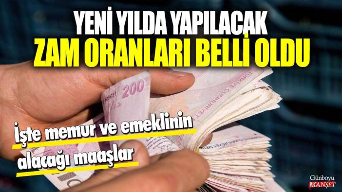 Yeni yılda yapılacak zam oranları belli oldu! İşte memur, emekli ve asgari ücretlinin alacağı maaşlar