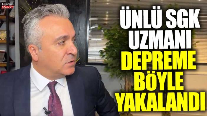 Ünlü SGK uzmanı Özgür Erdursun Bursa'da depreme canlı yayında yakalandı