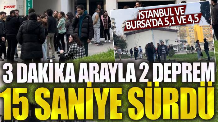 Son dakika..  Gemlik Körfezi'nde 5,1 büyüklüğünde deprem! İstanbul'da da hissedildi... 15 saniye sürdü, 3 kez tekrarladı