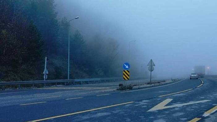 Bolu Dağı'nda sis etkili oldu