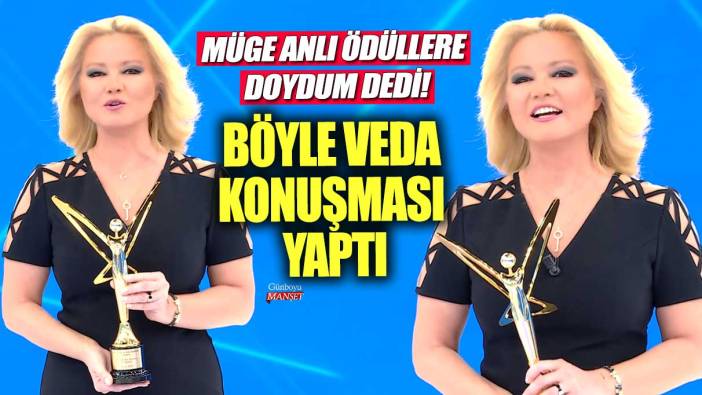 Müge Anlı ödüllere doydum dedi! Böyle veda konuşması yaptı