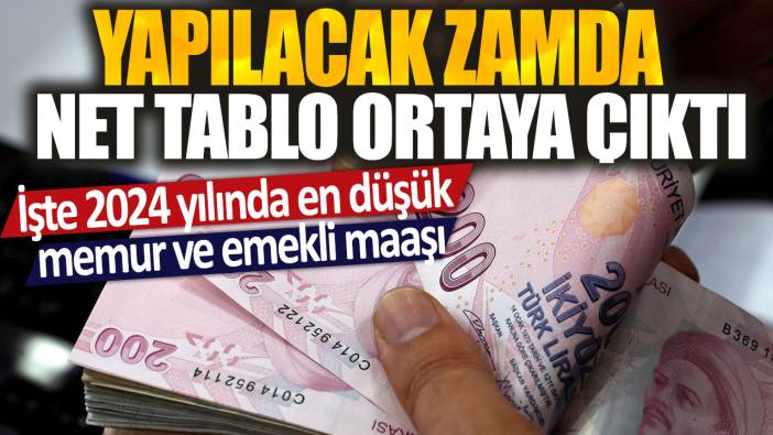 Yapılacak zamda net tablo ortaya çıktı: İşte 2024 yılında en düşük memur ve emekli maaşı