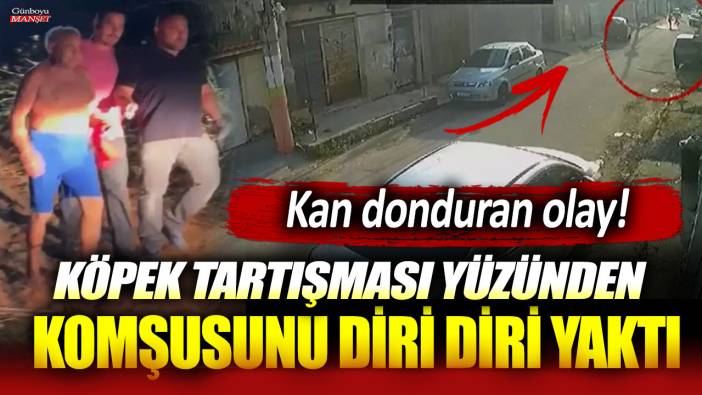 Kan donduran olay: Köpek tartışması yüzünden komşusunu diri diri yaktı!