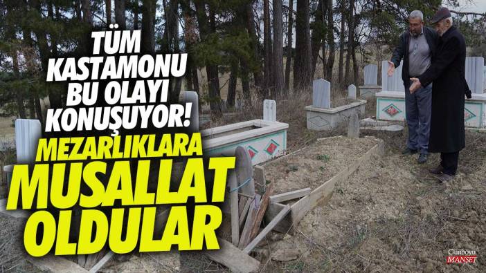 Mezarlıklara musallat oldular! Tüm Kastamonu bu olayı konuşuyor!