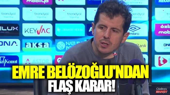 Emre Belözoğlu'ndan flaş karar