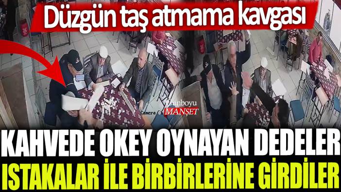 Kahvede okey oynayan dedeler ıstakalar ile birbirlerine girdiler: Düzgün taş atmama kavgası