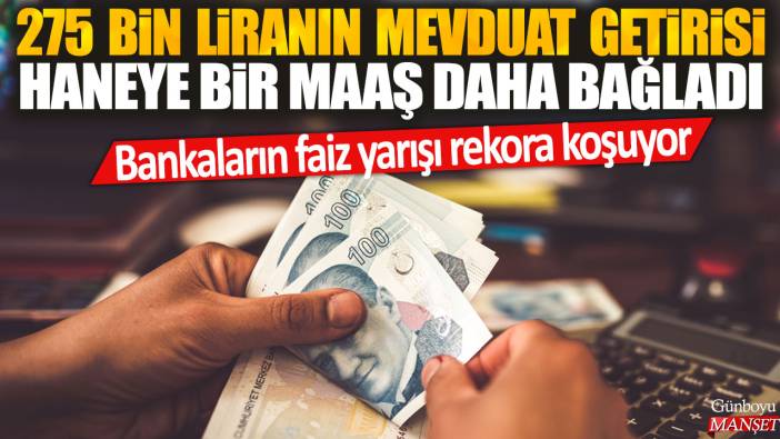 275 bin liranın mevduat getirisi haneye bir maaş daha bağladı: Bankaların faiz yarışı rekora koşuyor